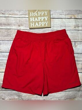Columbia PFG Boys Athletic Swim Shorts Red Size Large 14-16